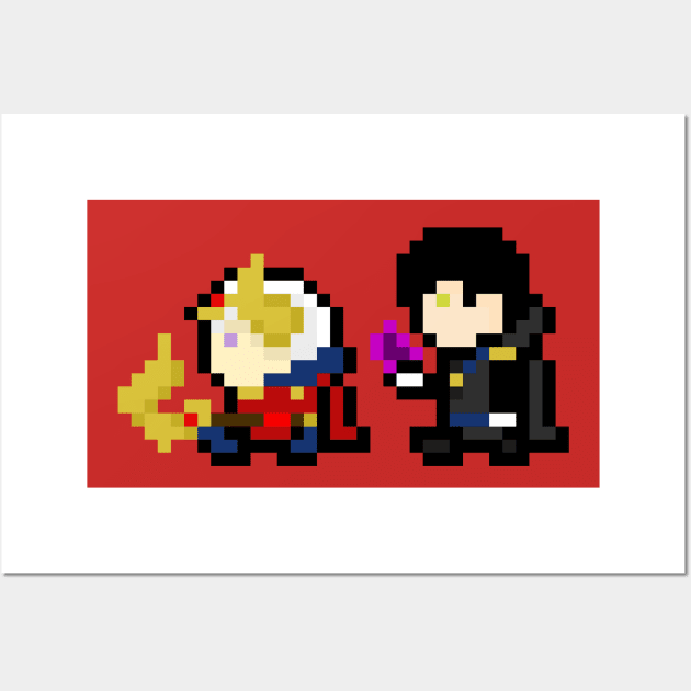 Edelgard and Hubert 8 bits Wall Art by urufangu